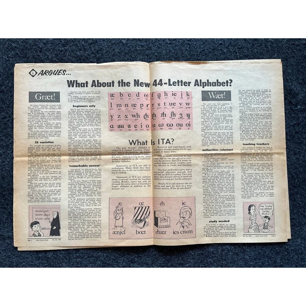 1970s Childrens Cold War Newspaper, Vintage Antique Collectibles, Original Chil